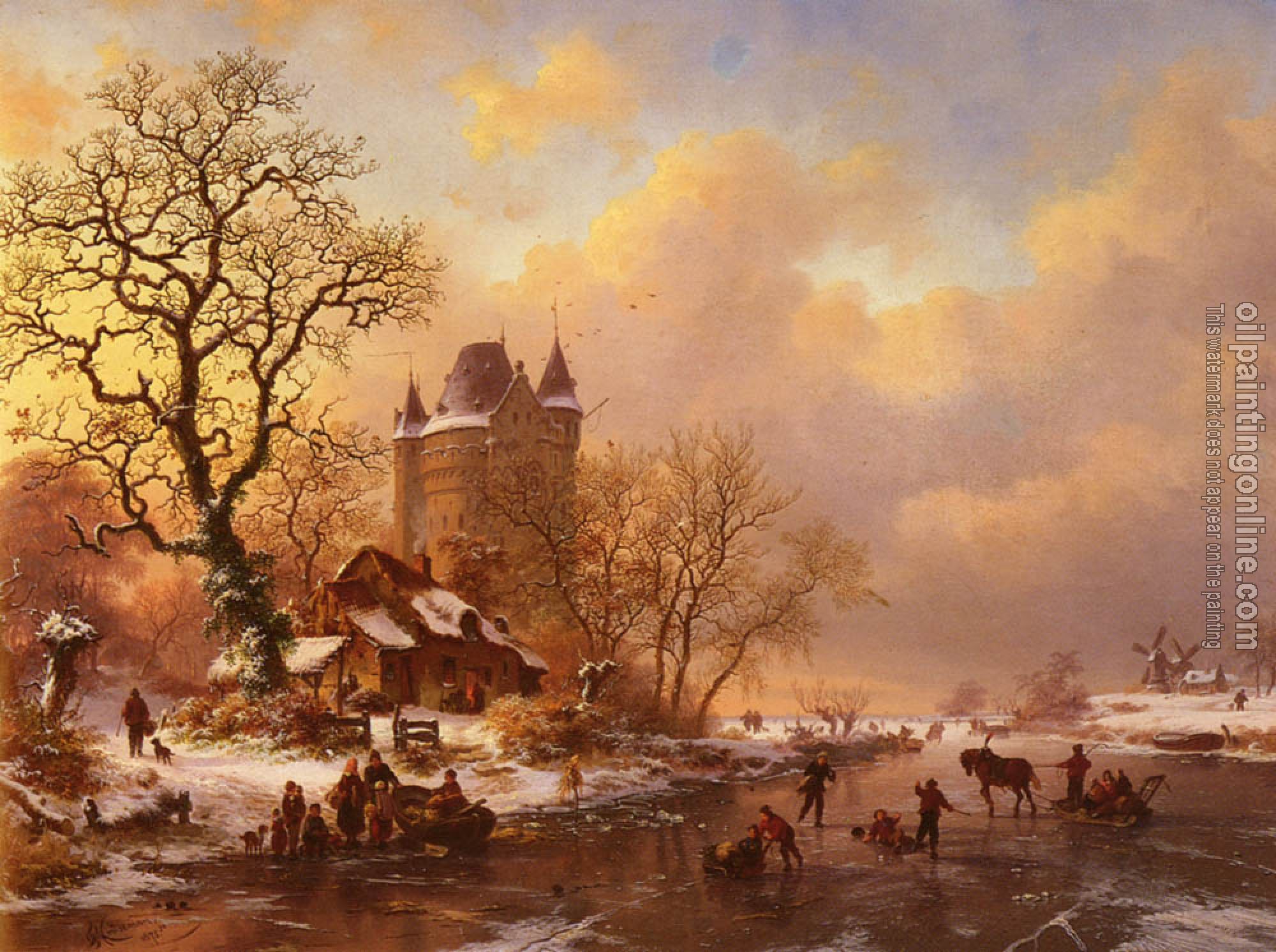 Frederik Marianus Kruseman - Skating In The Midst Of Winter